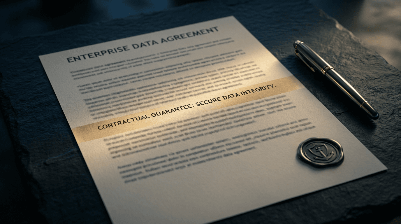 A signed enterprise data agreement