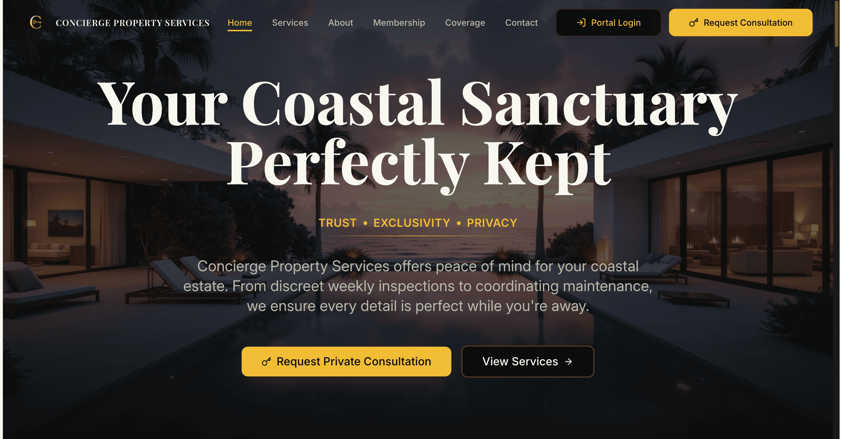 Concierge Property Services project screenshot