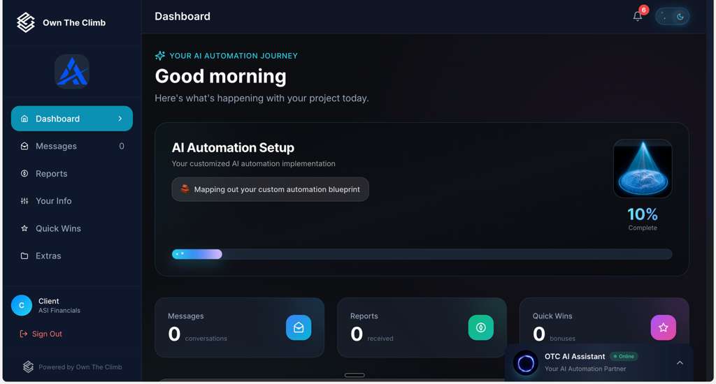 Own The Climb Client Portal project